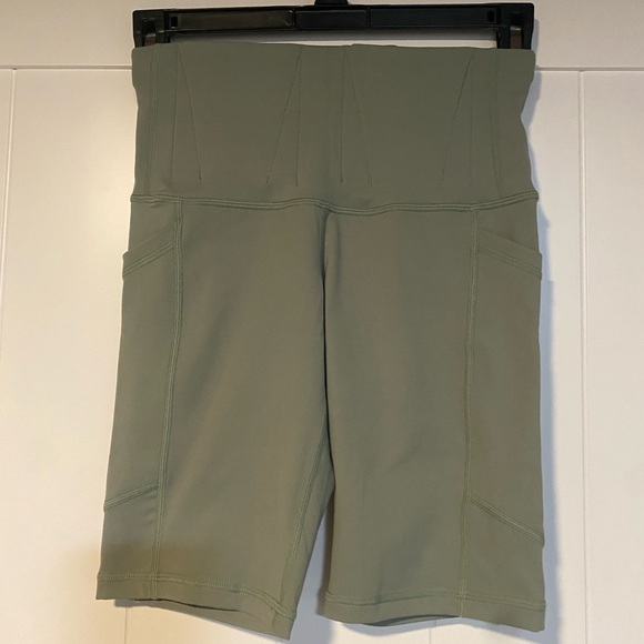 Olive Green Women's Athletic Shorts - Picture 1 of 3